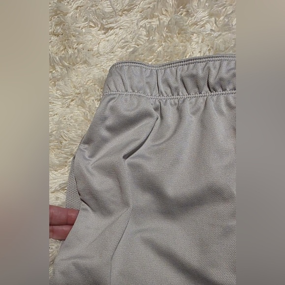 Nike Shorts Gray w/ dark Gray logo on leg 
Elastic wst and drawstring sz. Large - Picture 8 of 8